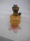 Very Rare Yellow Swirl & Cranberry Miniature Oil Lamp Victorian