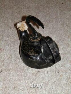 Victorian'A C Wells & Co No 5B' Miners Cast Iron Oil Single Torch Lamp