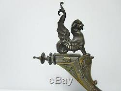 Victorian Brass Gas Wall Light Sconce Lamp Antique Old French Georgian Converted