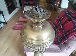 Victorian Brass Oil Lamp Floor Standing