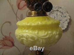 Victorian Cottage Oil Lamp with Original Etched Shade