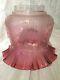 Victorian Cranberry Glass Oil Lamp Shade