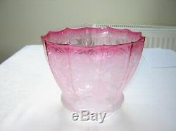 Victorian Cranberry Oil Lamp Shade Perfect Condition