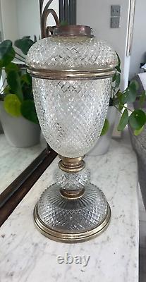 Victorian F&C Osler supercut glass large oil lamp