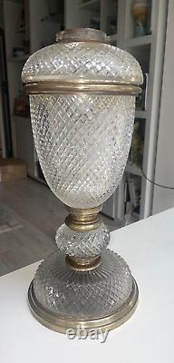 Victorian F&C Osler supercut glass large oil lamp