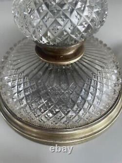 Victorian F&C Osler supercut glass large oil lamp