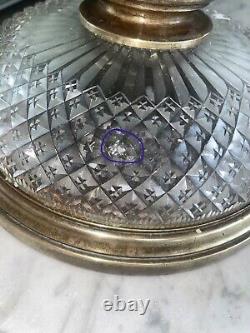 Victorian F&C Osler supercut glass large oil lamp