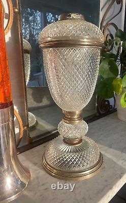 Victorian F&C Osler supercut glass large oil lamp