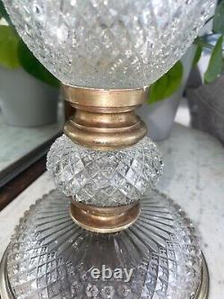 Victorian F&C Osler supercut glass large oil lamp