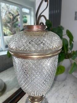 Victorian F&C Osler supercut glass large oil lamp