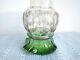 Victorian Glass Etched Lamp Shade Green Jct25 M5