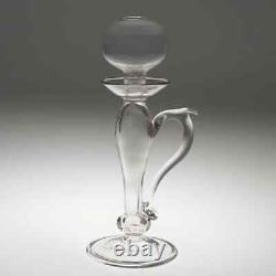 Victorian Glass Lacemakers Lamp with Folded Foot c1860