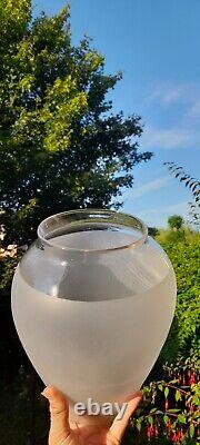 Victorian Hesperus Triplex Glass Oil Lamp Complete All Original Shade & Chimney