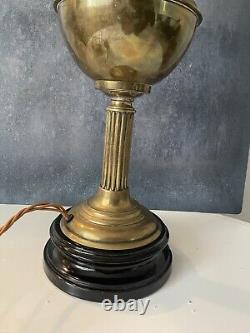 Victorian Hinks Antique Oil Lamp English 26 Corinthian Column Wired to Electric