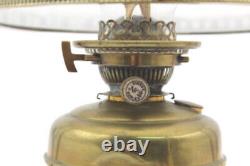 Victorian Hinks No2 Duplex Burner Hanging Oil Lamp Used Vintage Opaline Shade