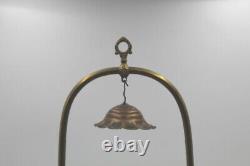 Victorian Hinks No2 Duplex Burner Hanging Oil Lamp Used Vintage Opaline Shade