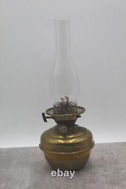 Victorian Hinks No2 Duplex Burner Hanging Oil Lamp Used Vintage Opaline Shade