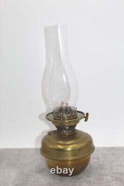 Victorian Hinks No2 Duplex Burner Hanging Oil Lamp Used Vintage Opaline Shade