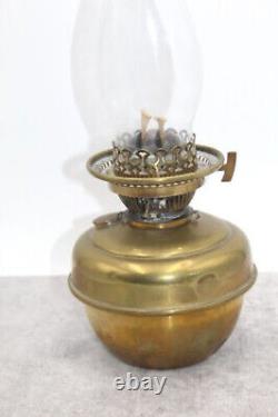 Victorian Hinks No2 Duplex Burner Hanging Oil Lamp Used Vintage Opaline Shade