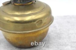 Victorian Hinks No2 Duplex Burner Hanging Oil Lamp Used Vintage Opaline Shade