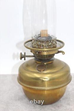 Victorian Hinks No2 Duplex Burner Hanging Oil Lamp Used Vintage Opaline Shade