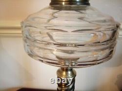 Victorian Hinks Oil Lamp Cut Crystal Font Superb Quality No 1 Hinks Triple