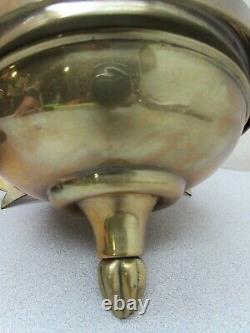 Victorian Hinks Son Duplex Brass Cranberry Ruby Glass Oil Lamp Wall Sconce PAIR