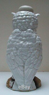 Victorian Large Porcelain Owl Oil Lamp Base