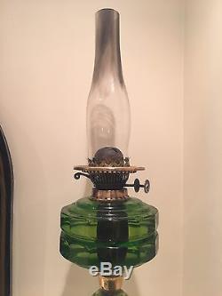 Victorian Marble Parlour Oil Lamp
