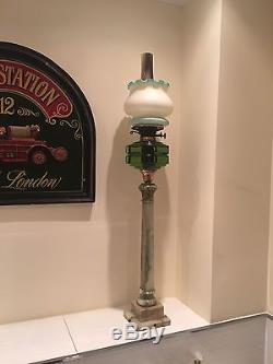 Victorian Marble Parlour Oil Lamp