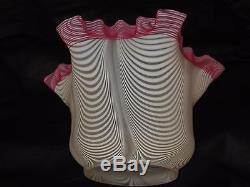 Victorian Nailsea Glass Oil Lamp Shade. 4 fit. Clichy glass