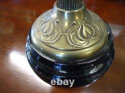 Victorian Oil Lamp With Cranberry Gas Lamp Shade