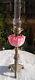 Victorian Oil Lamp Wright & Butler Duplex BirminghamPink Glass Font28.25Tall