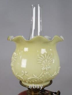 Victorian Oil Lamp with Opaline Shade