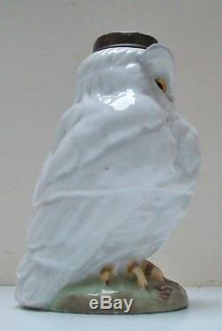 Victorian Porcelain Nursery Owl Oil Lamp Base