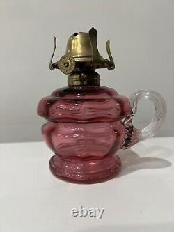 Victorian (Rare) Ruby Finger Lamp