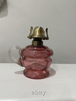 Victorian (Rare) Ruby Finger Lamp