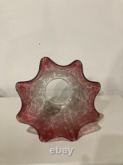 Victorian Ruby Oil Lamp Shade