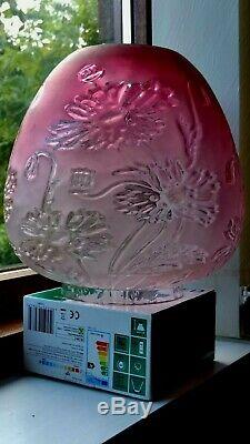 Victorian Ruby/cranberry Beehive Oil Lamp Shade