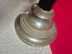 Victorian Tall Brass/Glass/cast iron Oil Lamp with Glass Tank, Vintage