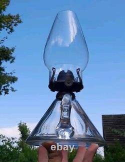 Victorian Veritas Conical Cut Glass Finger Chamber Oil Lamp, Complete, Catalogue