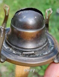 Victorian Veritas Conical Cut Glass Finger Chamber Oil Lamp, Complete, Catalogue