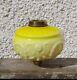 Victorian Yellow Cased Molded Glass Oil Lamp Font/Fount