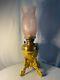 Victorian cast brass table oil lamp marked'Made in Germany for S P Catterson