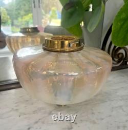 Victorian opalescent wrythen Hinks & Co oil lamp font