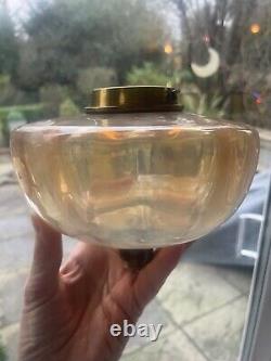 Victorian opalescent wrythen Hinks & Co oil lamp font