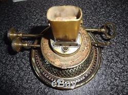 Victorian wright & butler patent premier duplex kerosene oil lamp burner