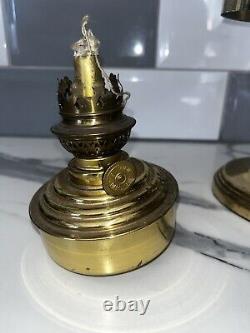 Vintage Antique Brass Lamp Gaudard France Wick Dial Fuel Can Patina