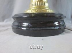 Vintage Antique Brass Oil Lamp & White Oil Lamp Shade