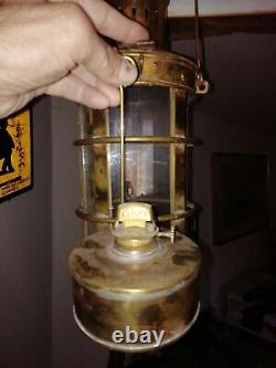 Vintage Brass Minors Oil LampAntique Maritime Ship Lantern Nautical Boat Light